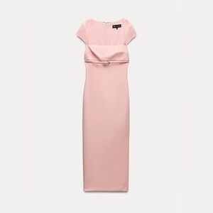 Zara Pink Belted Maxi Dress